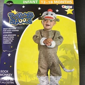 Sock Monkey 12-18 months Halloween Costume!